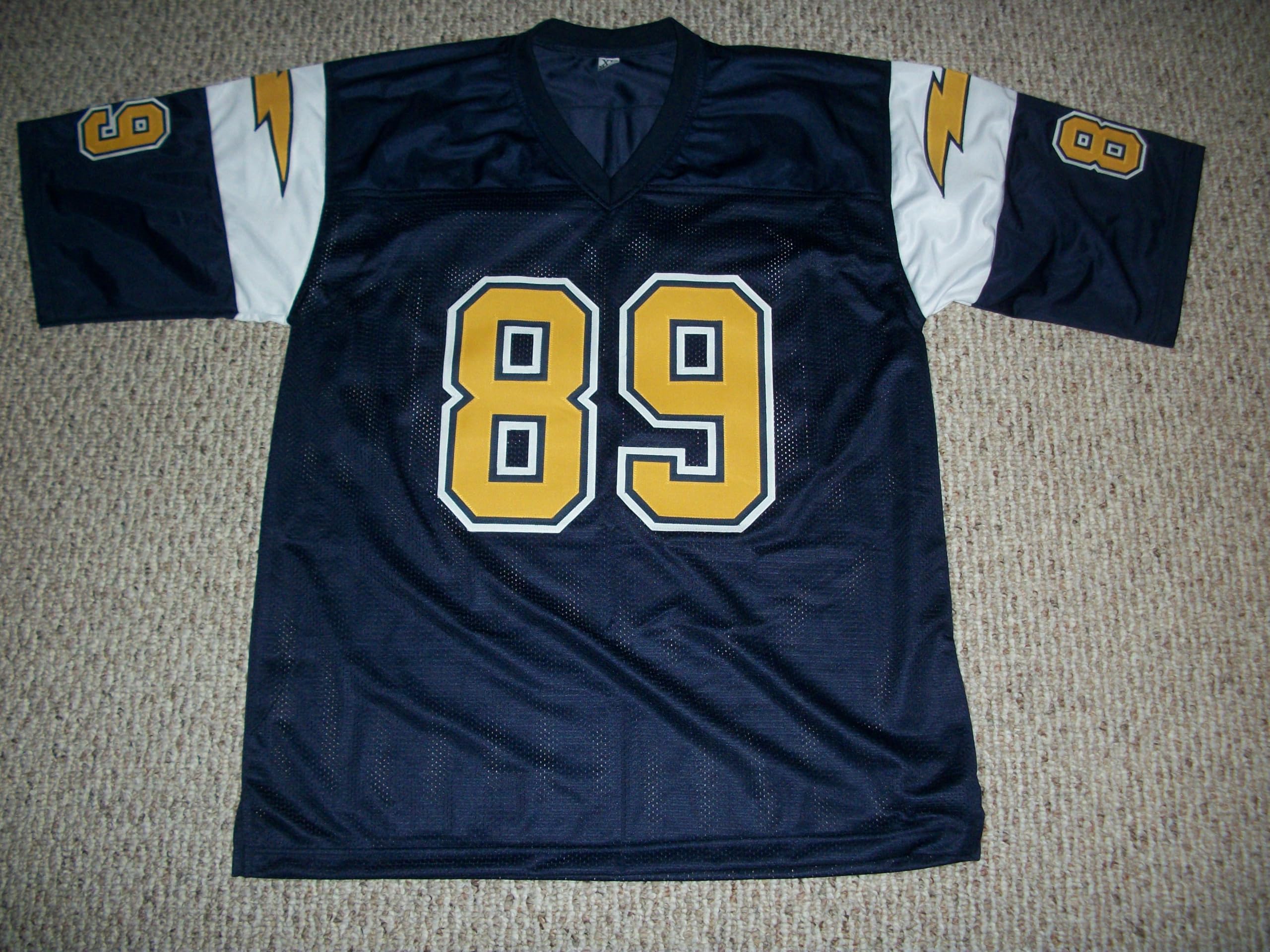 Amazon.com: Wes Chandler Jersey #89 San Diego Custom Stitched Dark